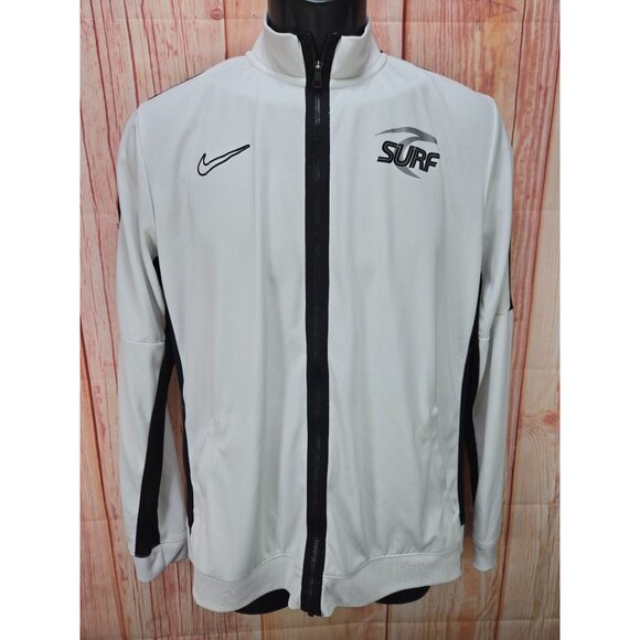 Nike Dri-Fit Surf Slim Fit Jacket Large White/Black Polyester - Picture 1 of 7